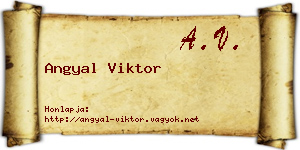 Angyal Viktor névjegykártya