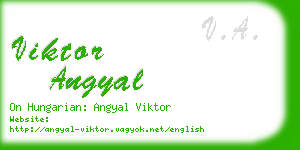 viktor angyal business card